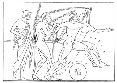 Corridori greci, illustrazione per Olympia di Adolf Boetticher, 1886 da English School