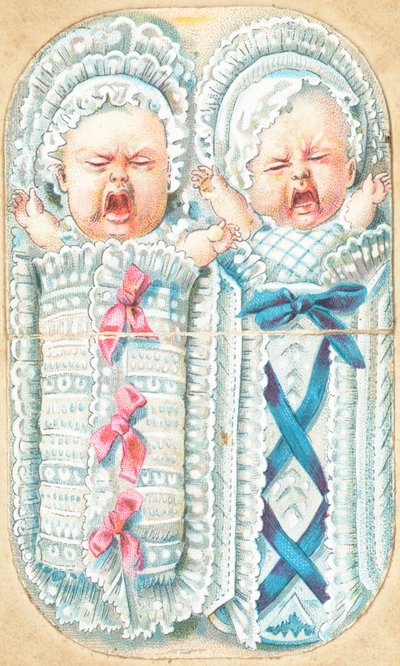 Biglietto di auguri, gemelli che urlano da English School