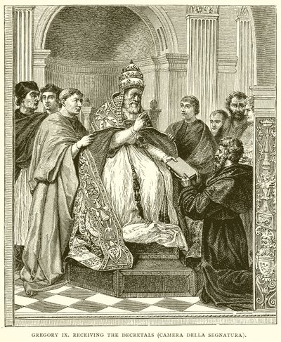Gregorio IX riceve le Decretali (Camera Della Segnatura) da English School