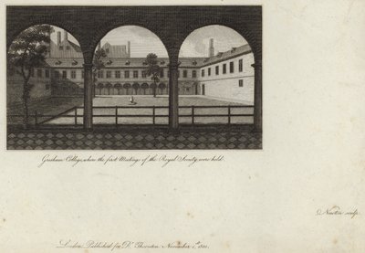 Gresham College, dove si tennero le prime riunioni della Royal Society da English School