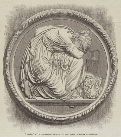 Dolore, di R Siemering, Berlino, nella mostra della Royal Academy (incisione) da English School