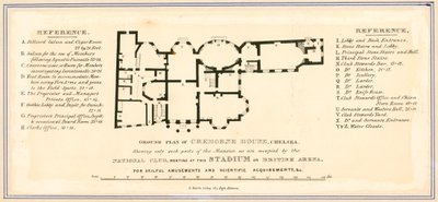 Piantina di Cremorne House, Londra da English School