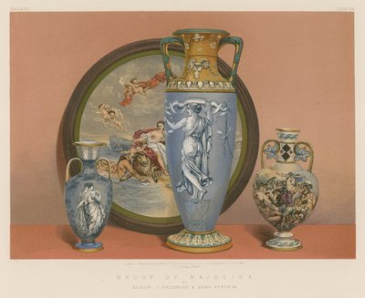 Gruppo di maiolica da English School