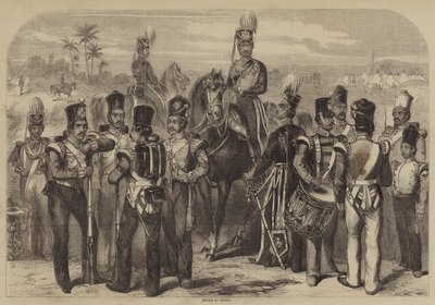 Gruppo di Sepoy (incisione) da English School