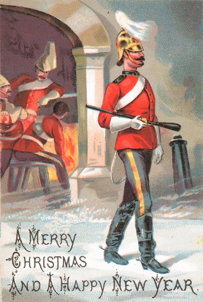 Guardia militare, cartolina di Natale da English School