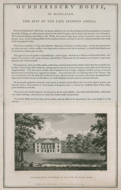 Casa Gunnersbury, Middlesex, residenza della defunta Principessa Amelia da English School