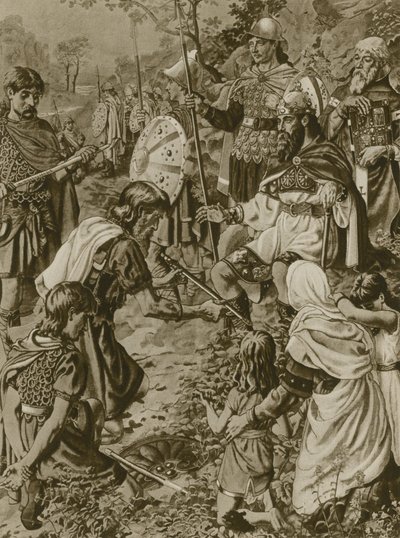 Sottomissione di Guthrum ad Alfredo il Grande da English School