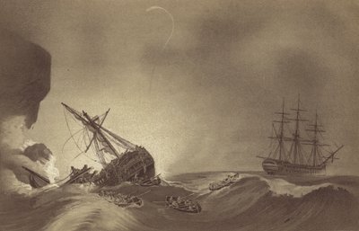 HMS Impetueux, comandata dal Capitano Thomas Byam Martin, che salva l