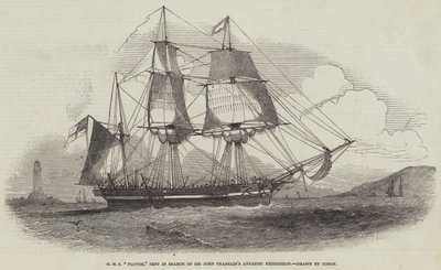 HMS "Plover," inviata alla ricerca della spedizione artica di Sir John Franklin (incisione) da English School