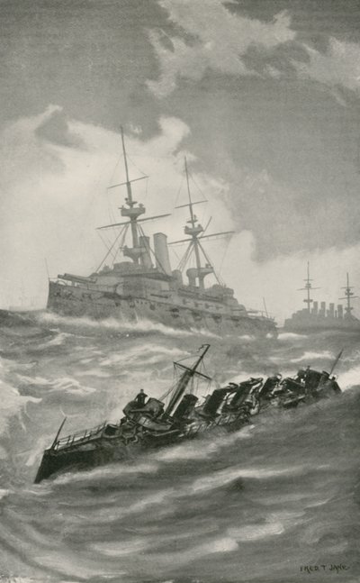 H. M. S. Mars, Terrible e Dragon in crociera nel Canale della Manica da English School