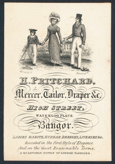 H Pritchard, merciaio, sarto e drappiere da English School