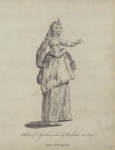 Abito di una gentildonna del Brabante nel 1640 da English School