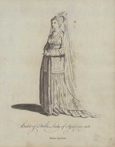 Abito di una nobile signora di Siria nel 1581 da English School