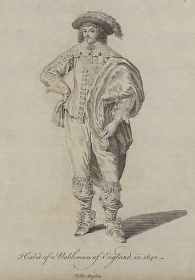 Abito di un nobile inglese nel 1640 da English School