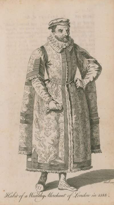 Abito del ricco mercante di Londra nel 1588 da English School