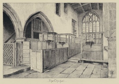 Haddon Hall, La Cappella (litografia) da English School