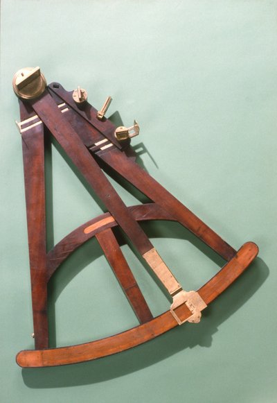 Quadrante di Hadley con scala trasversale in legno, c.1750 da English School