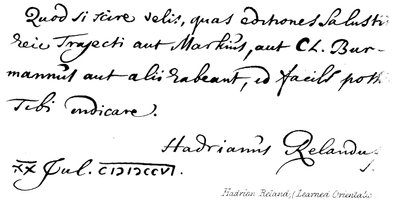 Hadrian Reland (Orientalista erudito) da English School