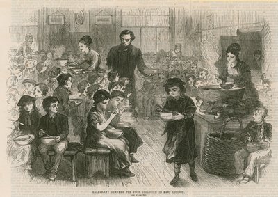 Cene da mezzo penny per bambini poveri nell