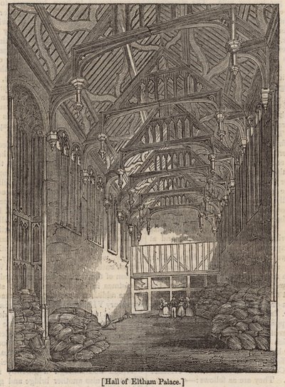 Sala del Palazzo di Eltham, Kent da English School