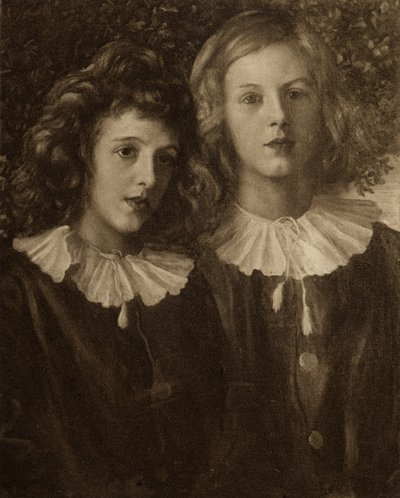 Hallam e Lionel Tennyson, figli di Alfred Lord Tennyson (1809-92) da English School