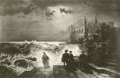 Amleto e il fantasma di suo padre (incisione) da English School