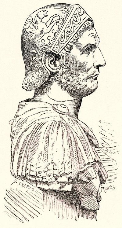 Annibale, illustrazione da History of Rome di Victor Duruy, pubblicato nel 1884 da English School