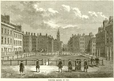 Hanover Square nel 1750 da English School