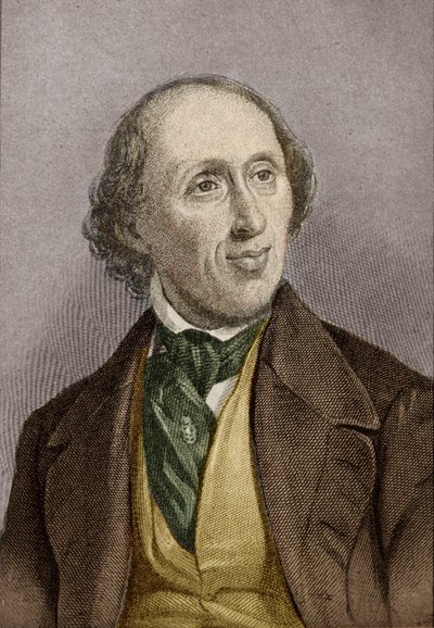 Hans Christian Andersen (1805-75) (colorazione successiva) da English School