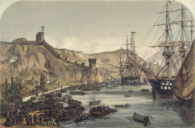 Porto di Balaklava guardando verso il Mar Nero, 1859 da English School