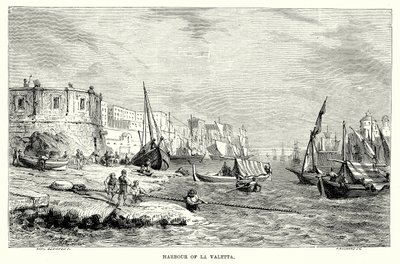 Porto della Valletta (incisione) da English School