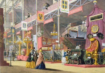 Macchinari per ferramenta e intaglio del legno, alla Grande Esposizione del 1851, da Dickinsons Comprehensive Pictures da English School