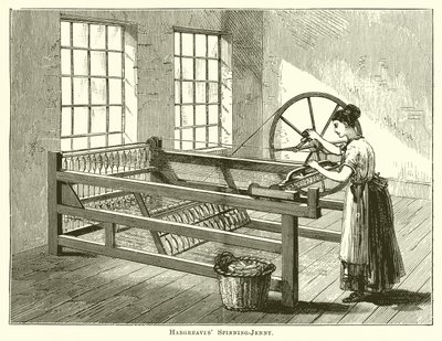 Spinning-Jenny di Hargreaves da English School