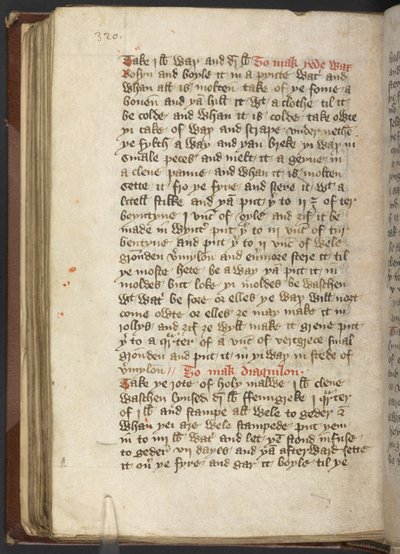 Ricette mediche e culinarie, c.1395 da English School