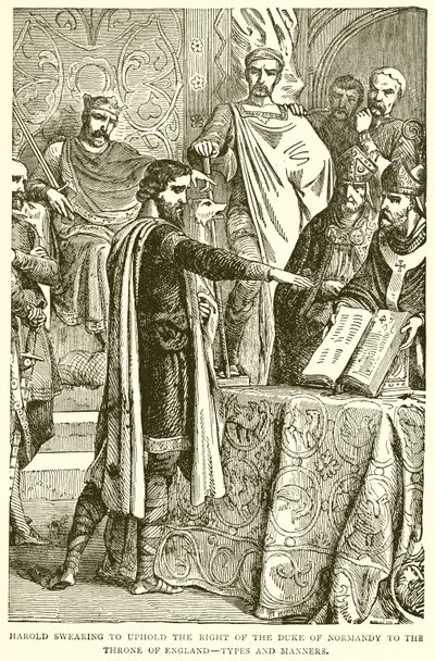 Harold giura di sostenere il diritto del Duca di Normandia al trono d