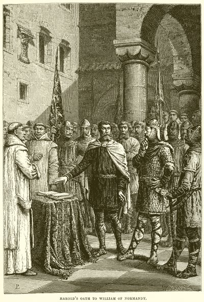 Il Giuramento di Harold a Guglielmo di Normandia da English School