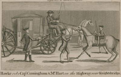 Hawke deruba il Capitano Cunningham e Mr Hart sulla strada vicino a Knightsbridge da English School