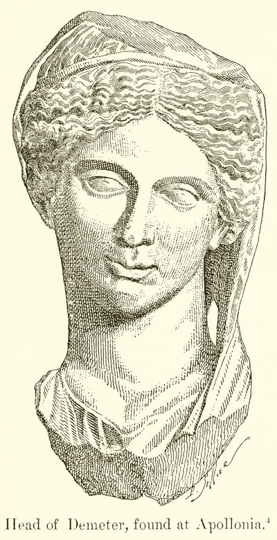 Testa di Demetra, trovata ad Apollonia da English School