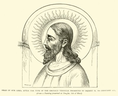 Testa del Nostro Signore, secondo il tipo del Vernicle di Smeraldo presentato da Bajazet II a Innocenzo VIII da English School