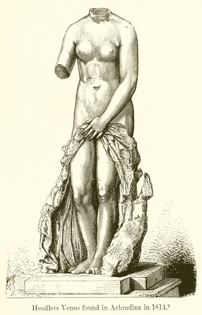 Venere senza testa trovata ad Acradina nel 1814 da English School