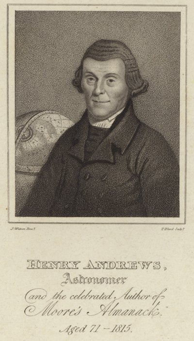 Henry Andrews, Astronomo e celebre autore del Moores Almanack (1744-1820) da English School