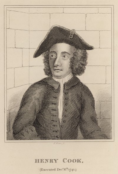 Henry Cook, giustiziato il 6 dicembre 1741 da English School