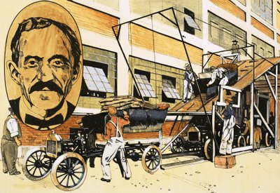 Henry Ford e la sua prima linea di produzione del 1908 da English School