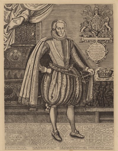 Henry Frederick, Principe di Galles, figlio maggiore di Re Giacomo I (incisione) da English School