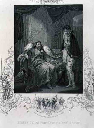 Enrico IV che Rimprovera il Principe Enrico, da Enrico IV di William Shakespeare (1564-1616) da English School