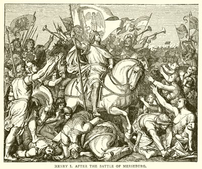 Enrico I dopo la battaglia di Merseburg da English School