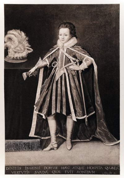 Enrico, Principe di Galles, da James I e VI, stampato da Manzi Joyant & Co. Parigi, 1904 da English School