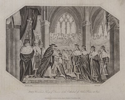 Enrico VI incoronato Re di Francia nella Cattedrale di Notre Dame a Parigi, 1431 da English School
