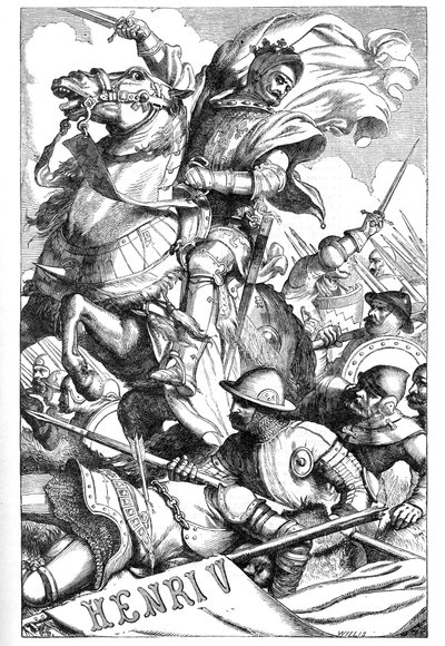 Enrico V - Illustrazione in "Opere complete di William Shakespeare" 1866 da English School