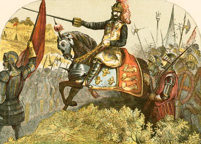 Enrico V alla battaglia di Agincourt da English School